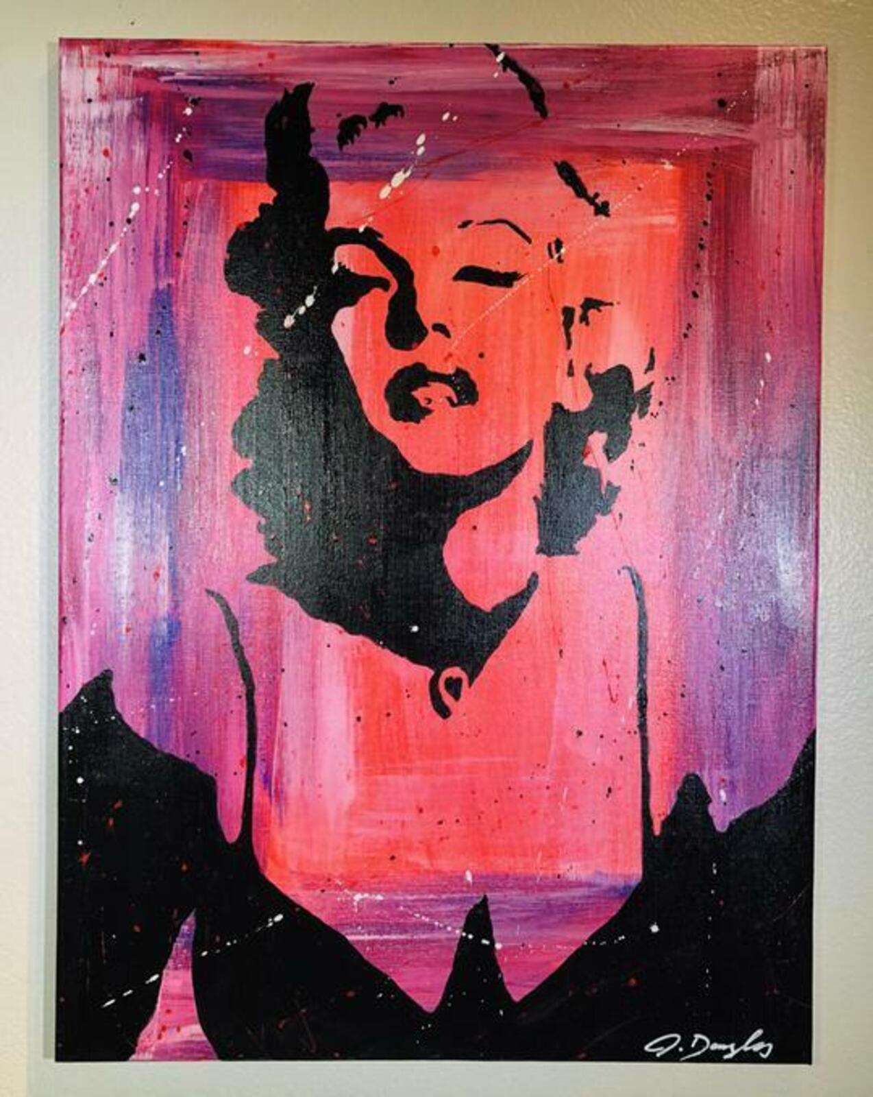 Marilyn Monroe - Acrylic on Stretched Canvas by JDouglas