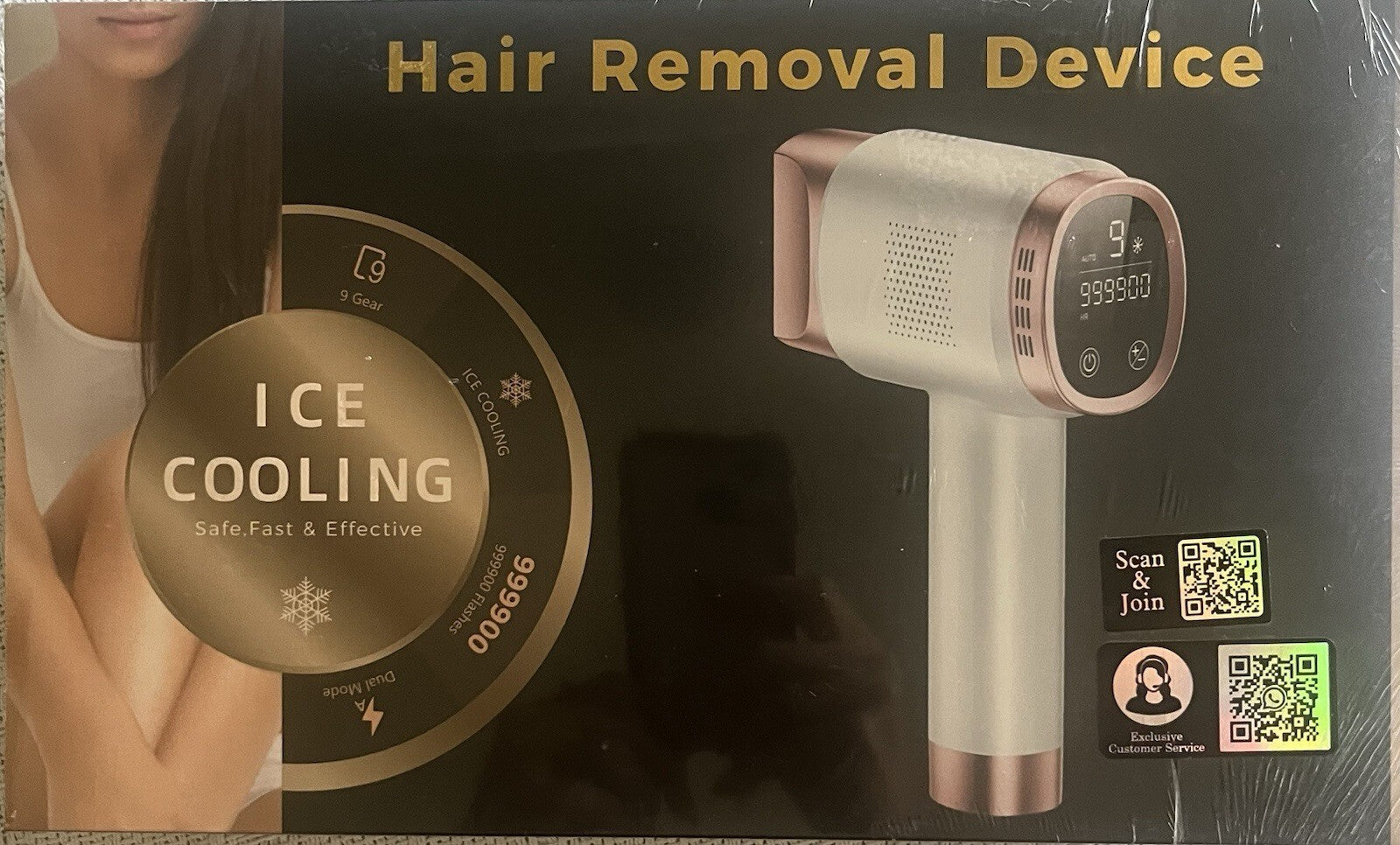 Laser Hair Removal for Women & Men IPL Ice-Cooling System