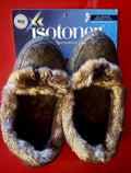 ISOTONER  Slipper Shoes All Around Memory Foam Faux Fur MED