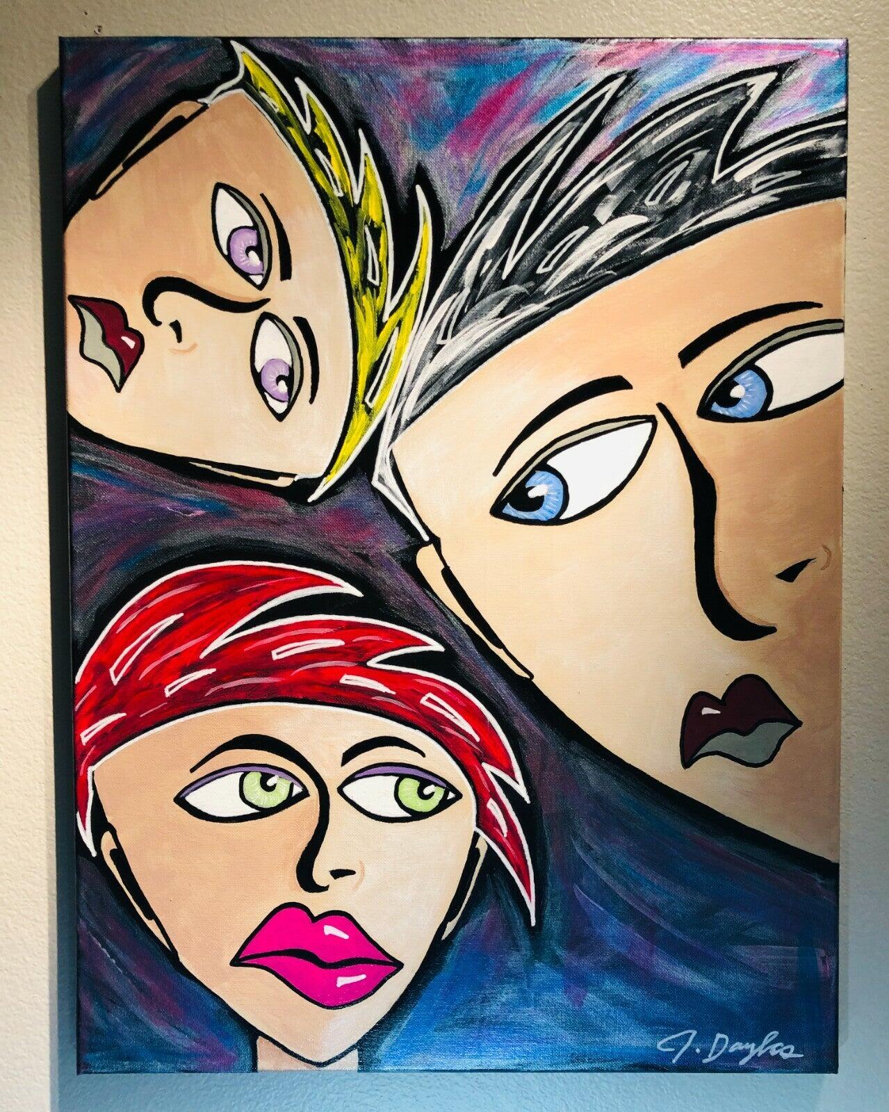 Get Up Honey! - Original Acrylic on Stretched Canvas by JDouglas