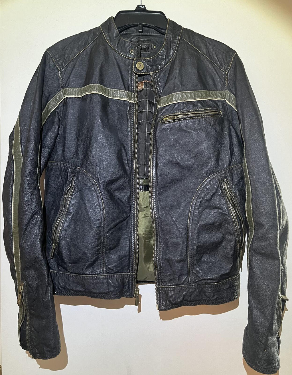 Genuine Leather Dress / Motorcycle Jacket Men’s SM