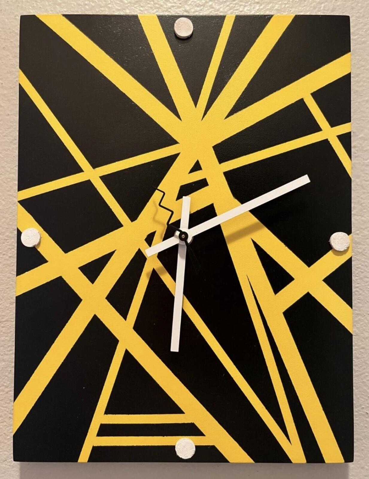 Rock N Roll Striped Wall Clock