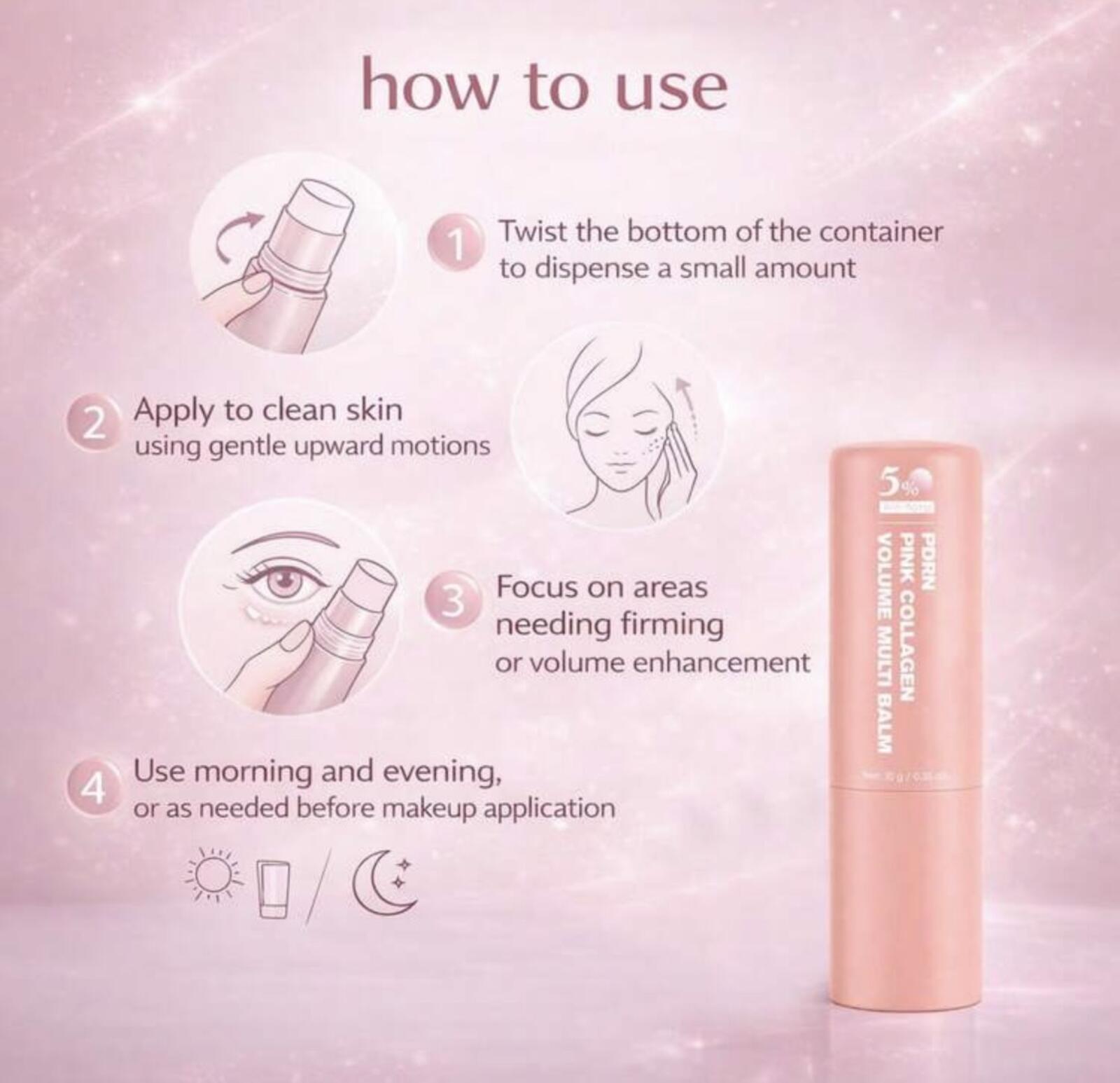 PDRN Pink Collagen Volume Multi Balm, NEW in Sealed Box