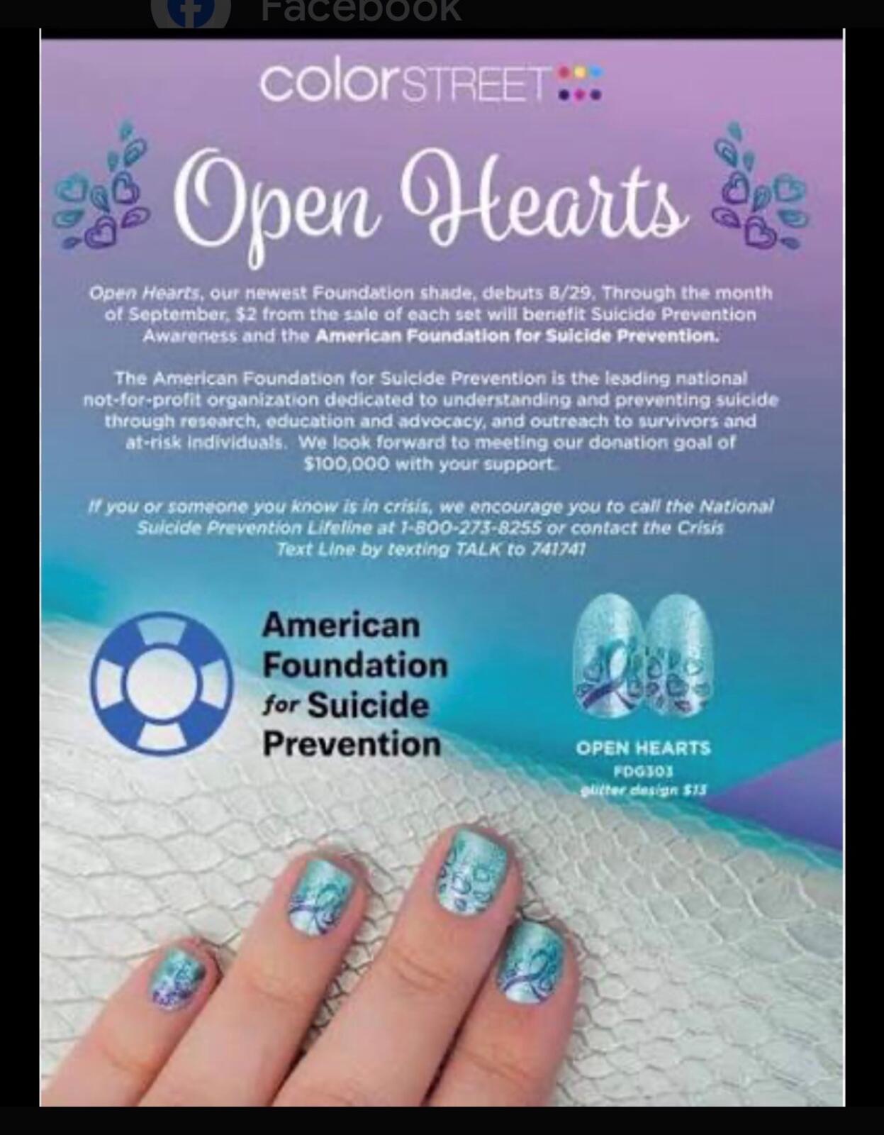 Color Street Nail Polish Strips - Open Hearts