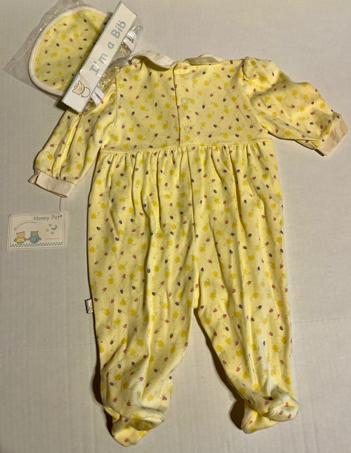 Baby One Piece with Bib NWT 3/6 Mos