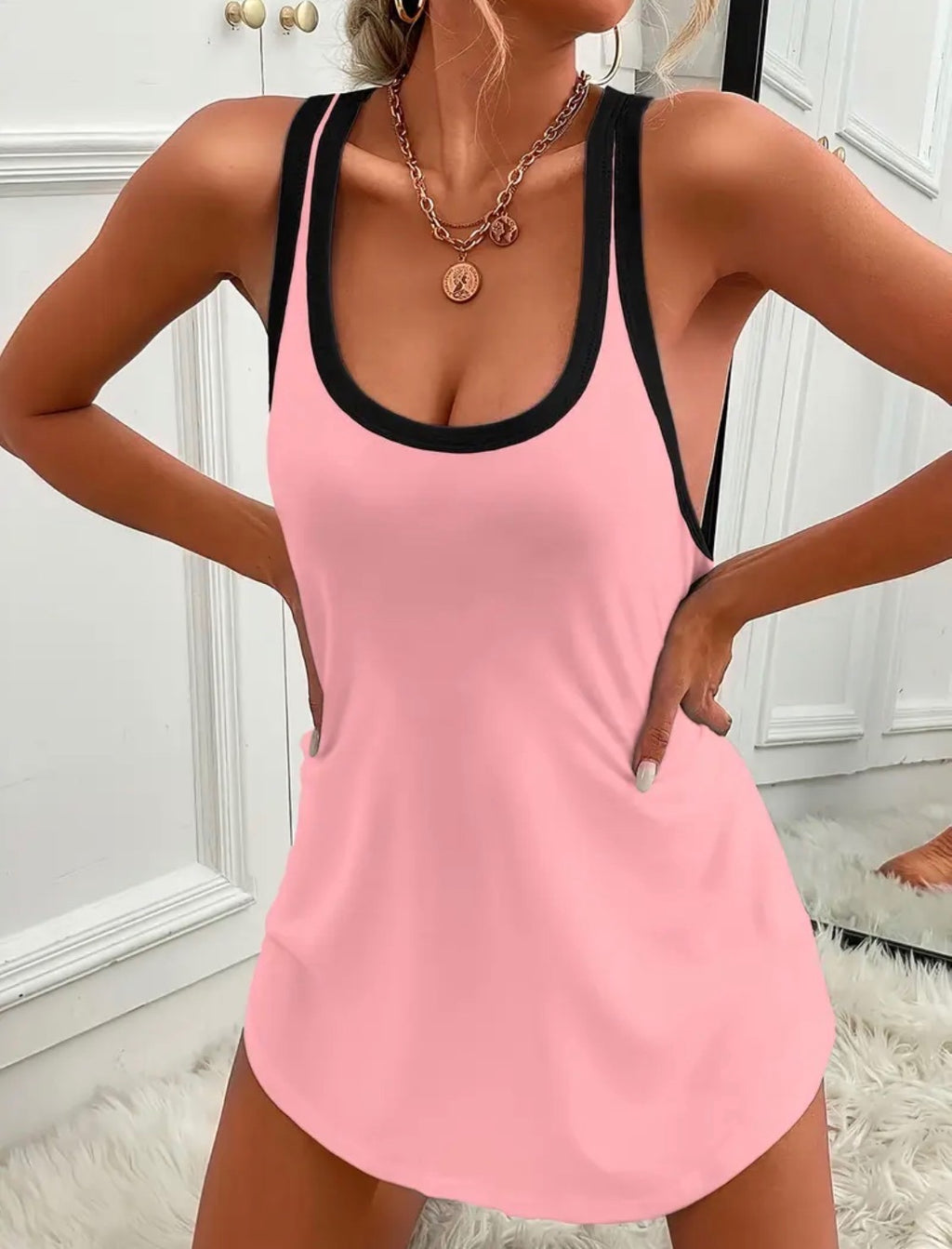 Pink and Black Tunic SZ M