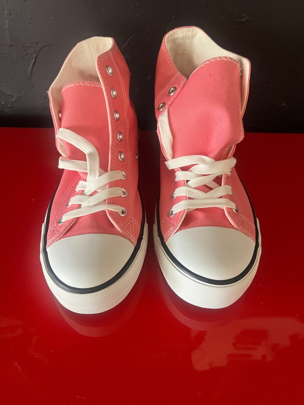 Chuck Taylor Style Pink Canvas Sneakers