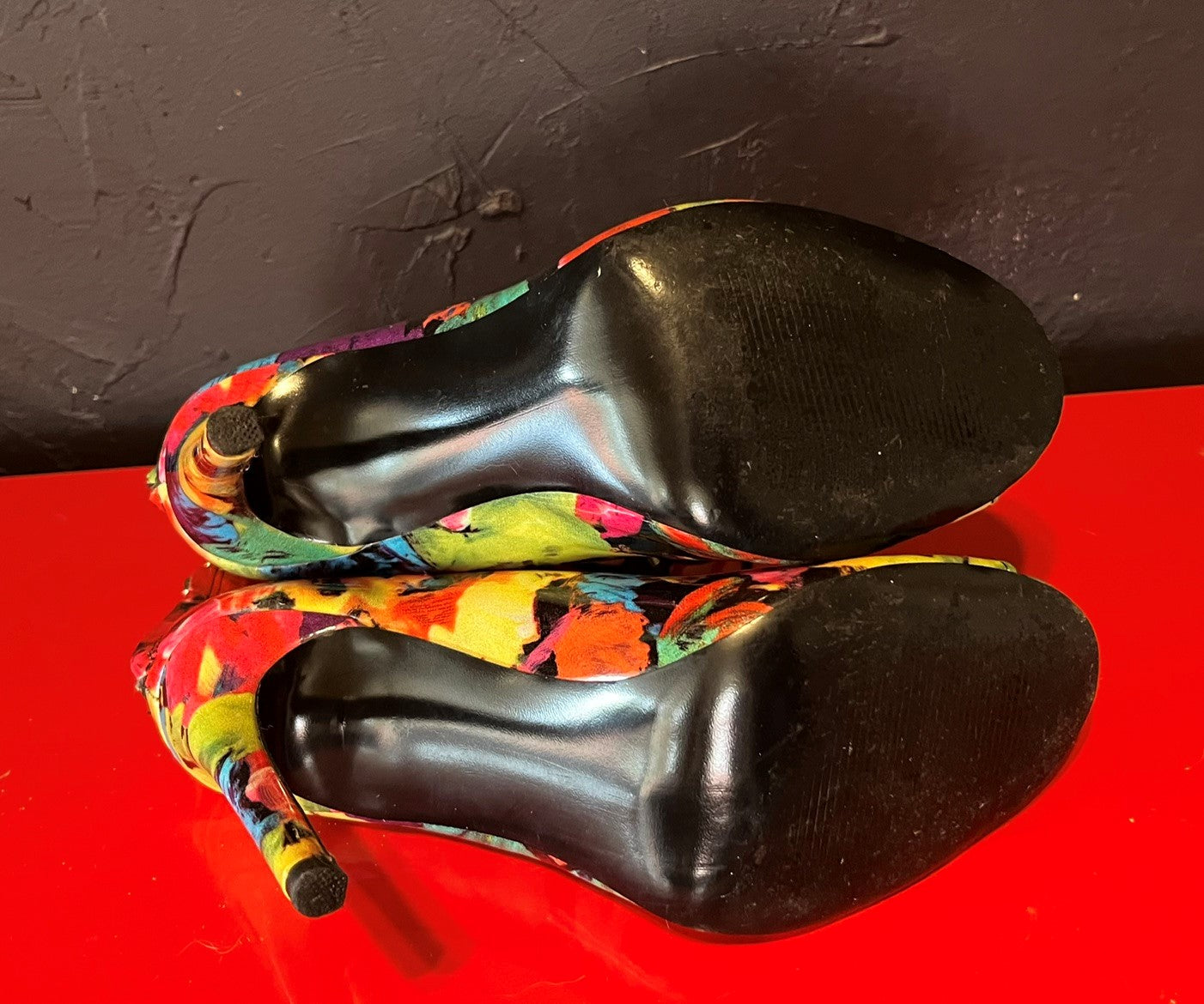 Paul Madden " Cynthia "Colorful Lace Up High Heels SZ 8M